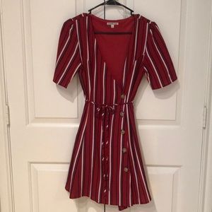 Red striped dress